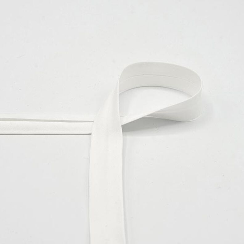Cotton Bias Tape Poplin [20 mm] – white,  image number 1