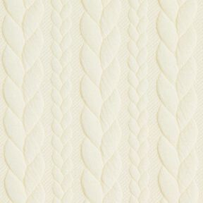 Cabled Cloque Jacquard Jersey – white, 