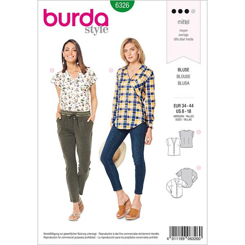 Blouse, Burda 6326 | 34 - 44,  image number 1