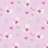 Cotton Poplin Peppa Hearts Licensed Fabric | ABC Ltd – pastel violet,  thumbnail number 1