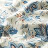 Cotton Poplin delicate paisley flowers – cream/baby blue,  thumbnail number 2