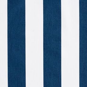 Decor Fabric Cotton Twill stripes – white/indigo, 