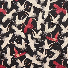 Decor Fabric Tapestry Fabric cranes – black/white, 