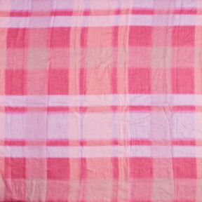 Tie-dye checked ramie chiffon – intense pink, 