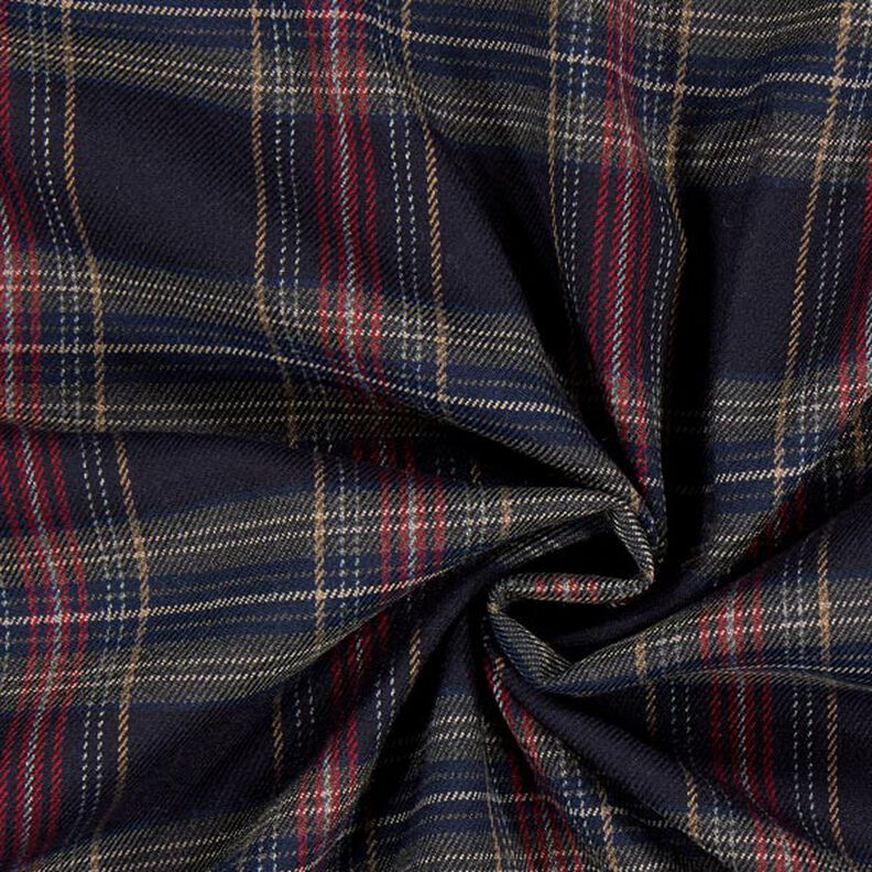 Stretch Tartan – navy/red,  image number 2