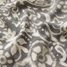 Crepe fabric paisley and flowers – grey/white,  thumbnail number 2