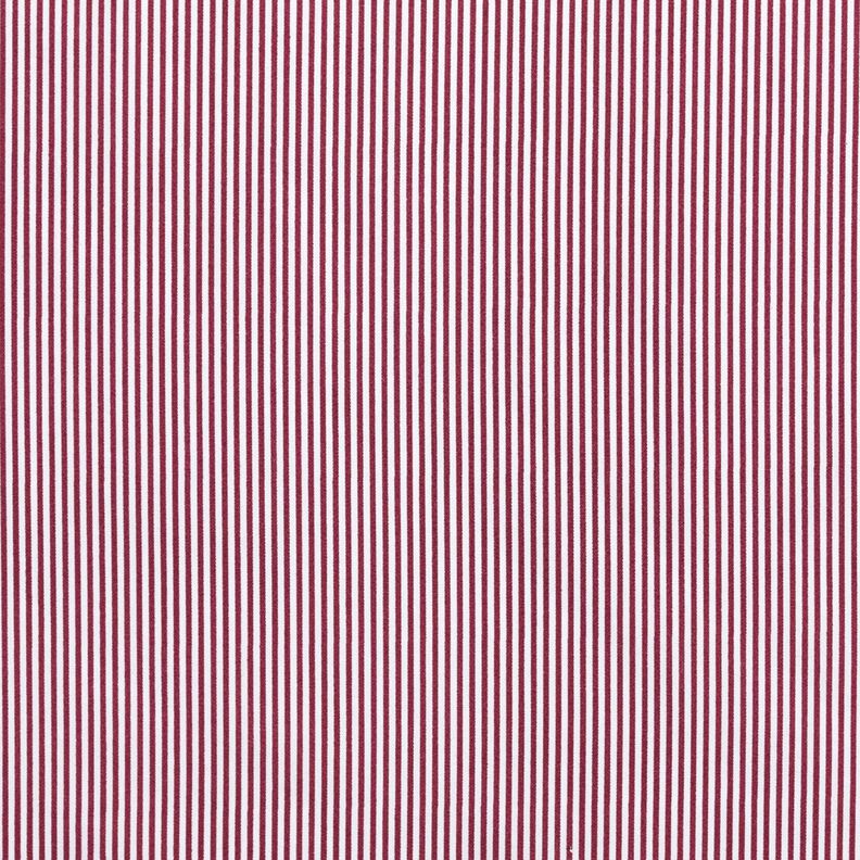 Cotton Poplin Mini stripes – burgundy/white,  image number 1