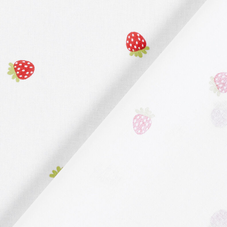 Cotton Poplin sweet strawberries – white,  image number 4