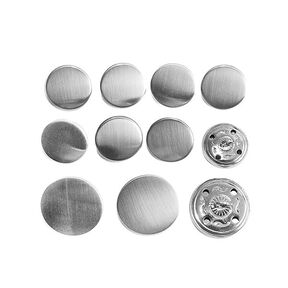 Suit Button Set [ 11-Pieces ] – silver metallic, 