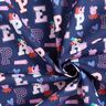 Cotton Poplin Peppa Pig Letters Licensed Fabric | ABC Ltd – indigo,  thumbnail number 3