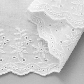 Scalloped Floral Lace Trim [ 9 cm ] – white, 