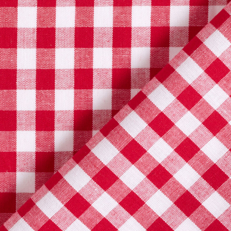 Cotton Vichy check 1 cm – red/white,  image number 4