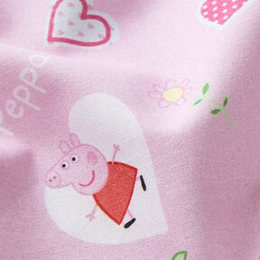 Cotton Poplin Peppa Hearts Licensed Fabric | ABC Ltd – pastel violet, 