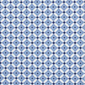 Cotton Jersey Tiles, small – light wash denim blue/white, 