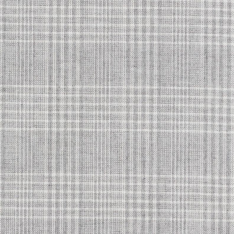 Lightweight checked cotton fabric – light grey/white,  image number 1