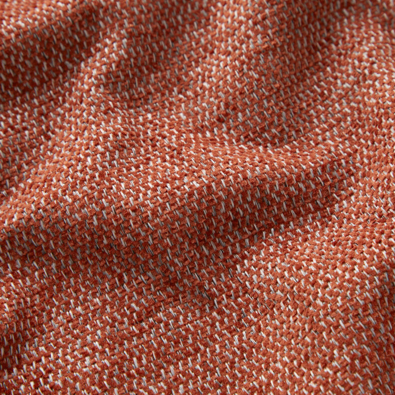 Upholstery Fabric Chenille Mottled – terracotta/silver grey,  image number 2