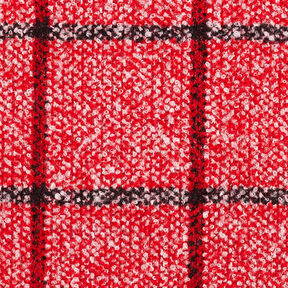 Checked Bouclé Coating Fabric – red, 