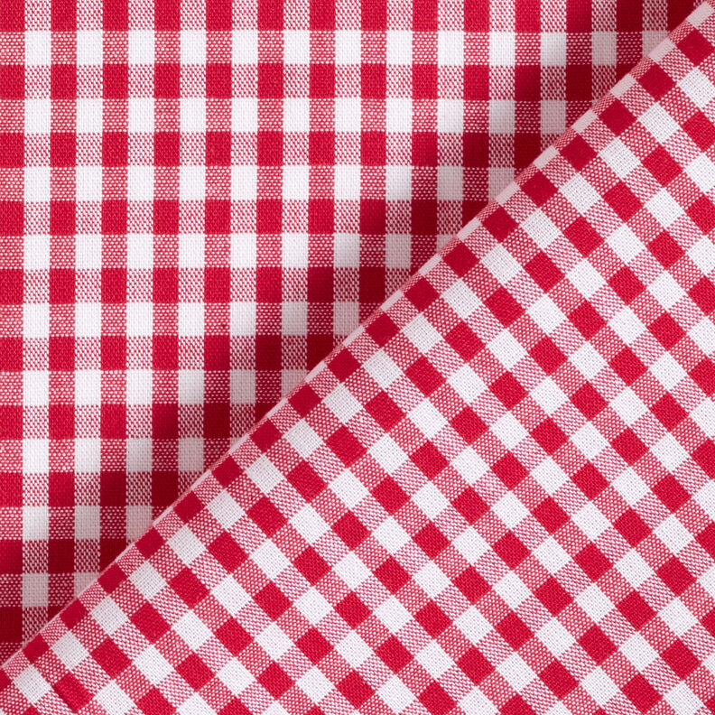 Cotton Vichy check 0,5 cm – red/white,  image number 4