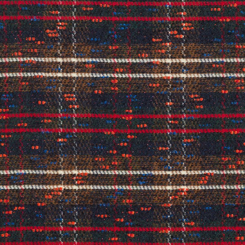 Coat fabric wool blend blurred check,  image number 1