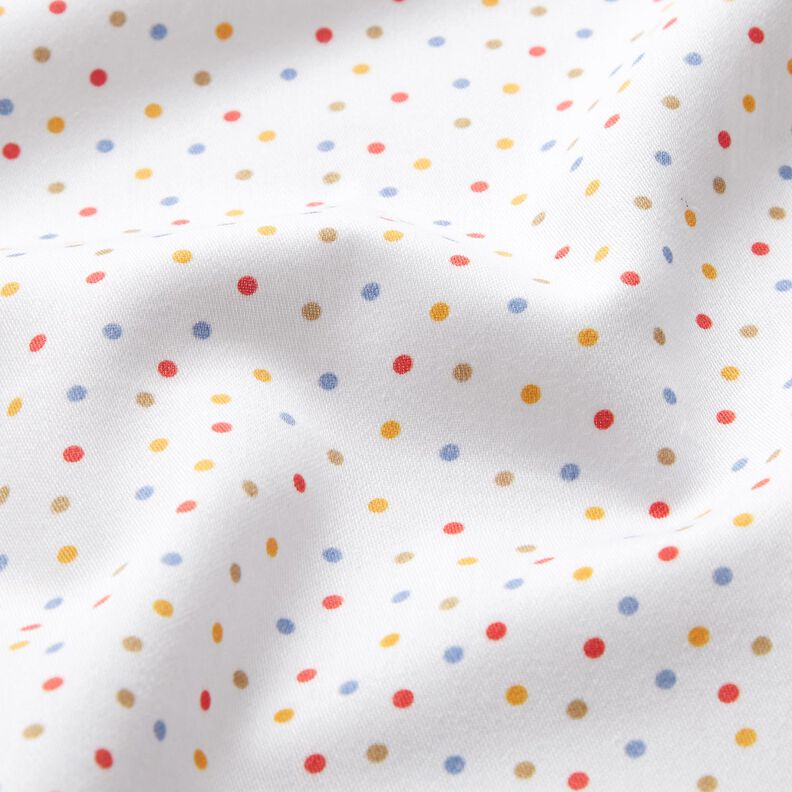 Decor Fabric Sateen colourful little dots – white,  image number 2