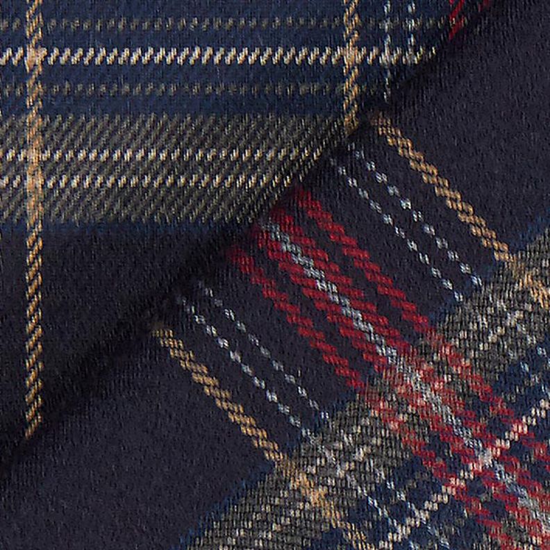 Stretch Tartan – navy/red,  image number 3