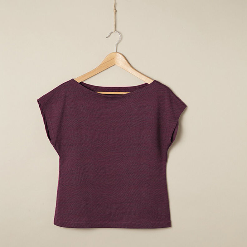Mottled fine knit fabric – merlot,  image number 5
