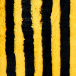 Faux fur, bee stripes – black/yellow, 