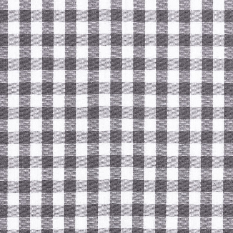 Cotton Vichy check 1 cm – pearl grey/white,  image number 1