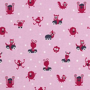Cotton Jersey Monster Playground | PETIT CITRON – pink/berry, 