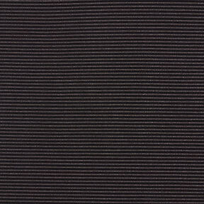 Horizontal striped stretch trouser fabric – black/antique silver, 