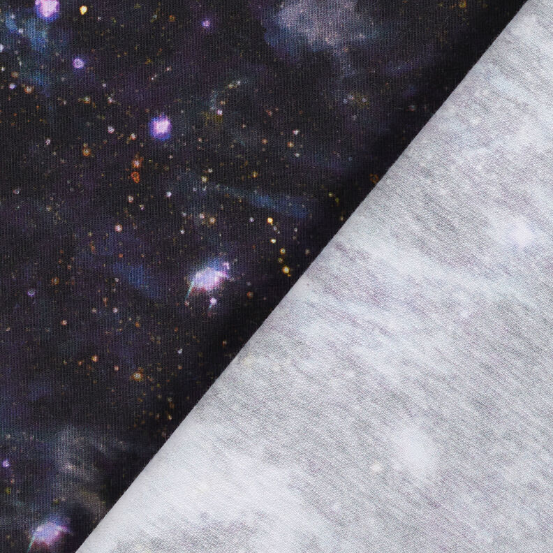 Cotton Jersey Space sparkle Digital Print | by Poppy black/red lilac,  image number 4