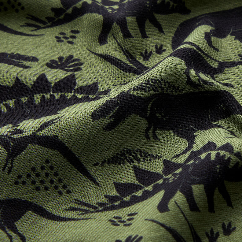 Alpine Fleece Dinosaurs – dark olive,  image number 2