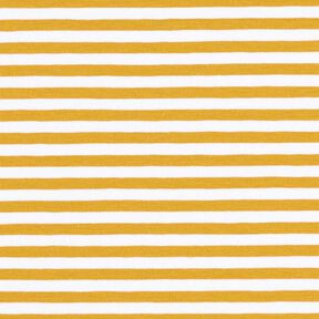 Cotton Jersey Narrow Stripes – mustard/white, 