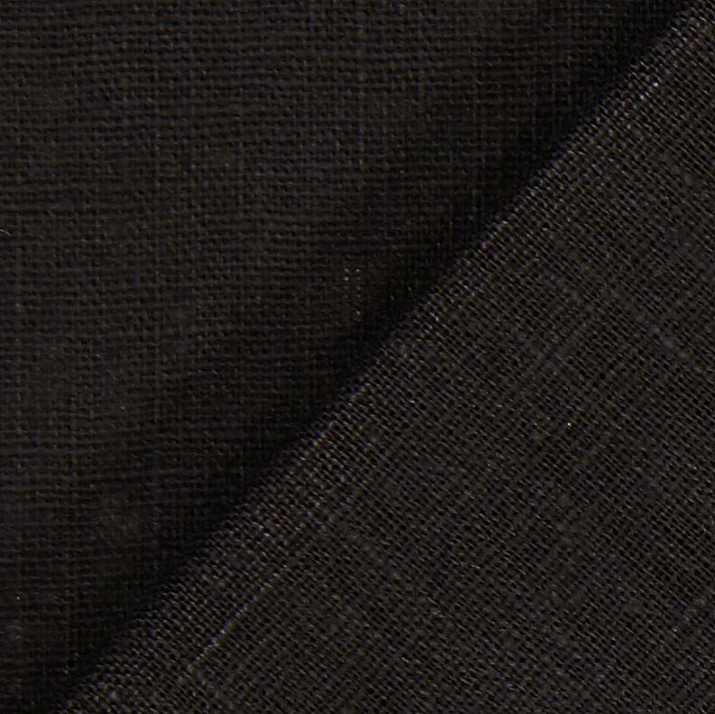 Linen fabric Ramie mix medium – black,  image number 4