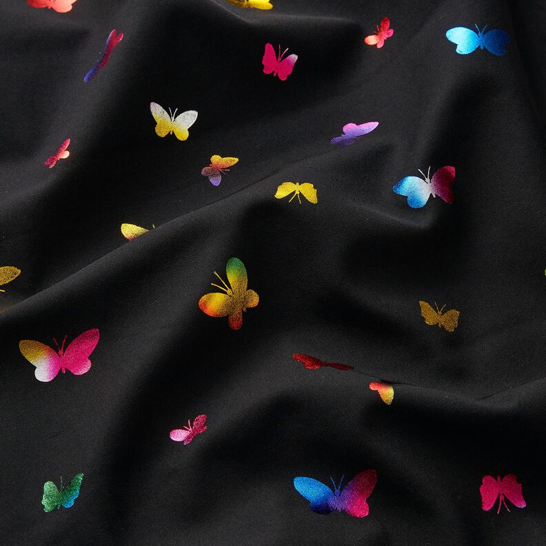 Softshell glitter butterflies – black/colour mix,  image number 3