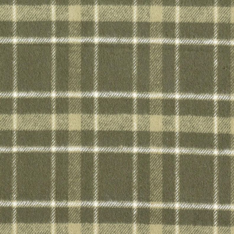 Flannel large tartan check – khaki/white,  image number 1