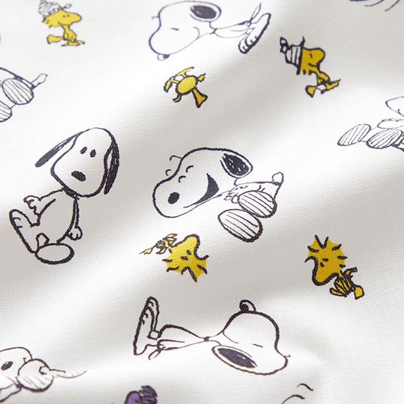 Cotton poplin licensed fabric Snoopy & Woodstock | Peanuts ™ – white,  image number 2