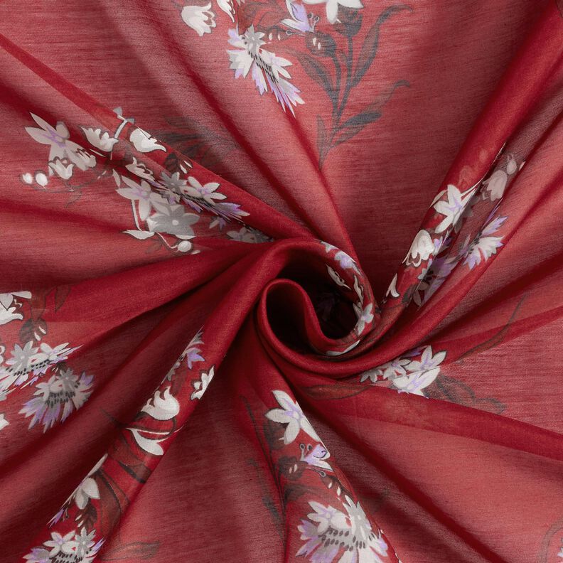 Bouquets voile silk blend – carmine,  image number 4