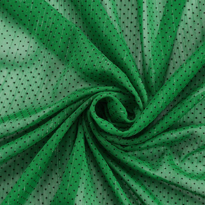 Glitter stripes and dots chiffon – green,  image number 3