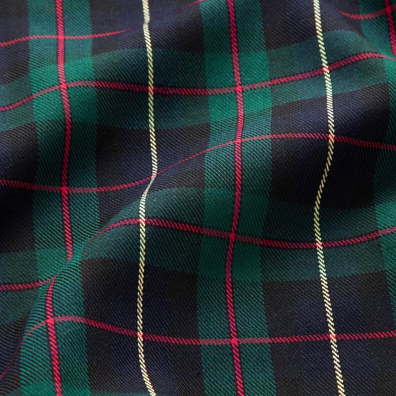 Viscose mix tartan – fir green/black,  image number 2