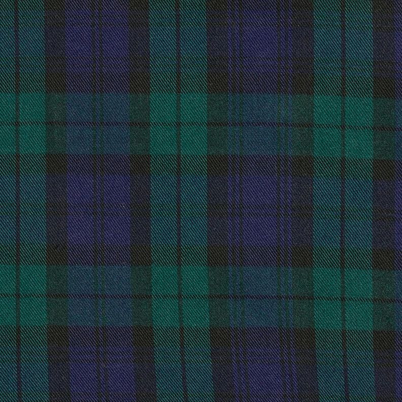 Viscose mix tartan – petrol/midnight blue,  image number 1