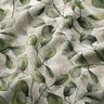 Decor Fabric Half Panama poplar leaves – natural/dark olive,  thumbnail number 2