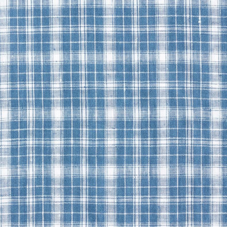 Cotton fabric, classic check – dove blue/white,  image number 1