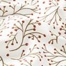 Decorative fabric half Panama branches with berries – offwhite,  thumbnail number 2