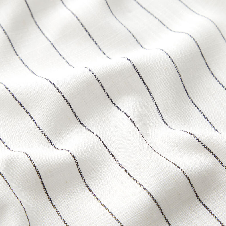 Viscose Linen Blend wide pinstripes – offwhite/black,  image number 2