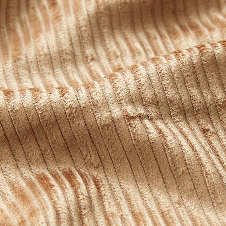 Plain Cotton Viscose Blend Stretch Cord – beige,  image number 2