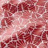 Coated Cotton abstract mini leaves – dark red/white,  thumbnail number 3