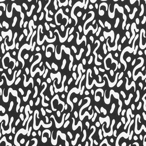 Abstract leopard pattern viscose jersey – black/white, 