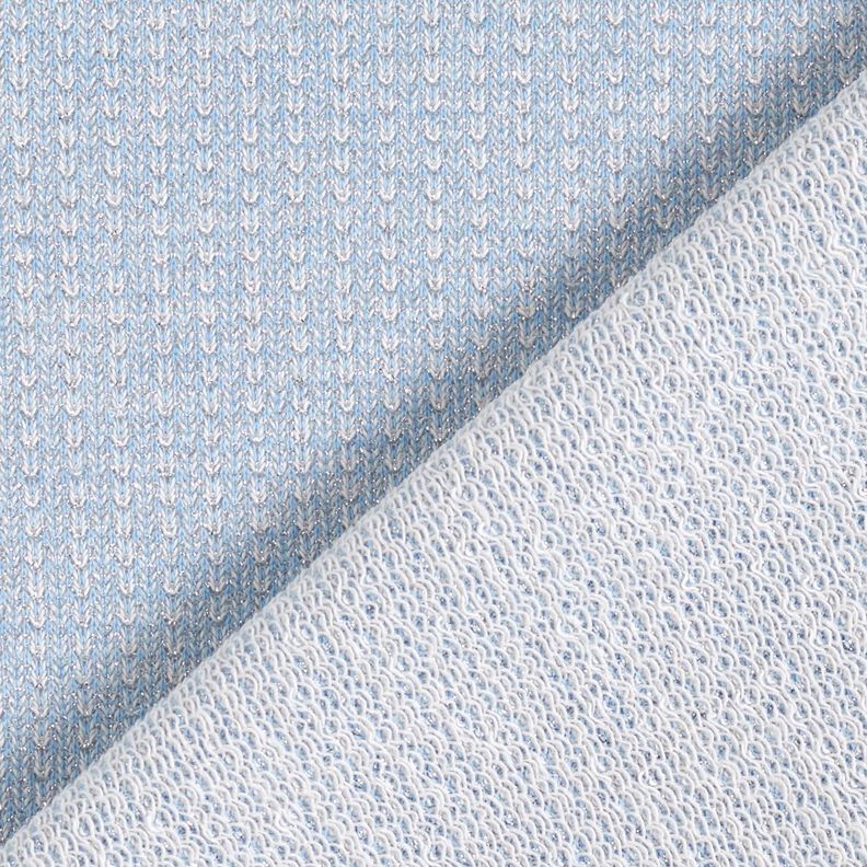 Glittery French terry – light blue,  image number 5