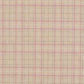 Viscose Blend Prince of Wales check with lurex – almond/grape, 